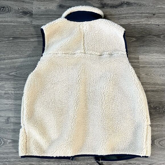 J.Crew Nordic Fleece Vest Men’s XLarge Sherpa Lined Beige Zip Front Outdoor - Picture 3 of 10